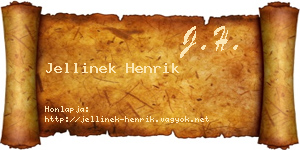 Jellinek Henrik névjegykártya